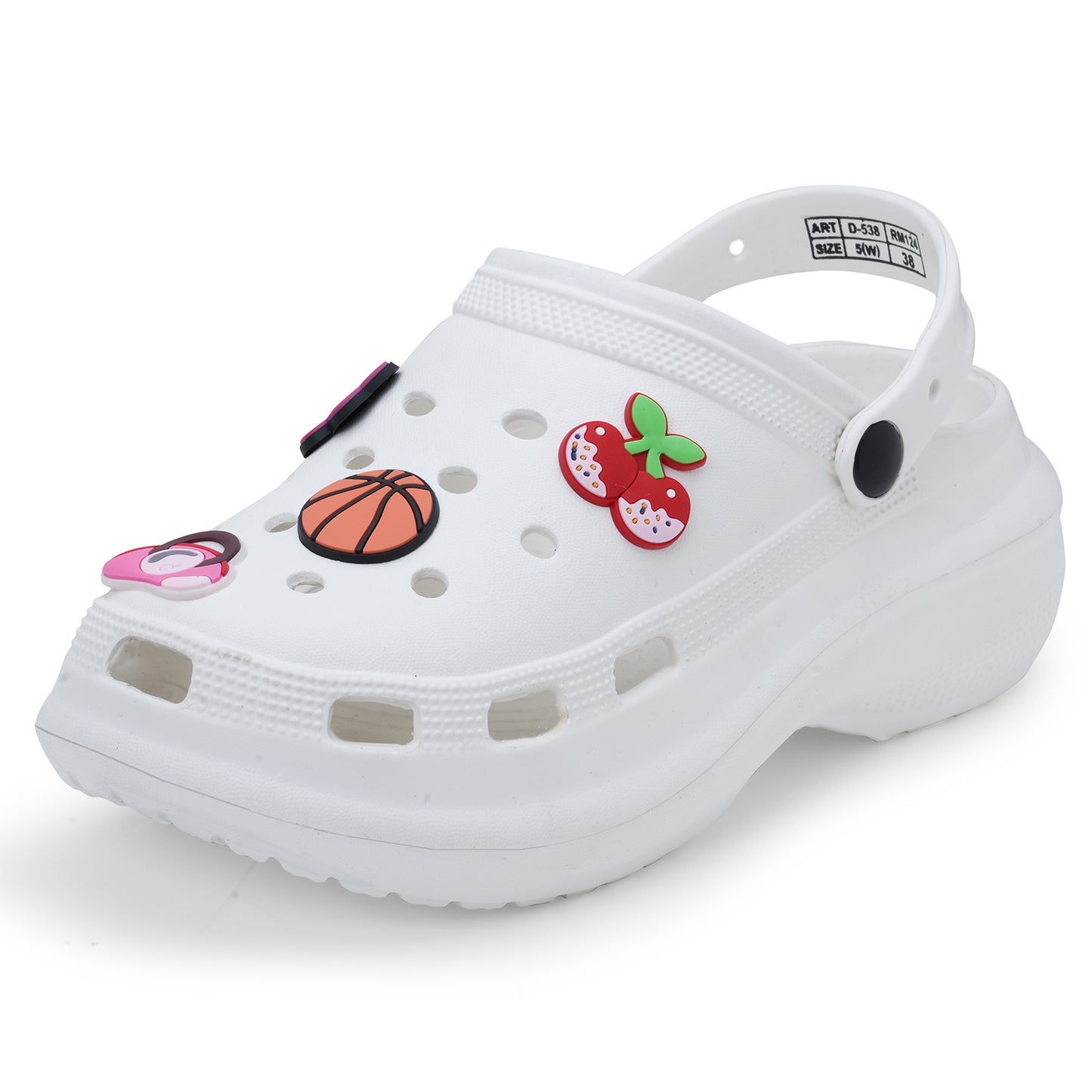 DOCTOR EXTRA SOFT D-538 Women's Premium Extra Comfortable Clogs/Sandals with Cute Charms & Adjustable Back Strap for Adult| Lightweight Stylish & Anti-Skid| Waterproof Everyday Use Mules Girls/Ladies