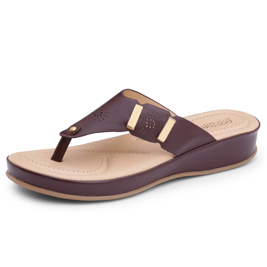 DOCTOR EXTRA SOFT ART-617 Women's Comfortable Memory Foam Thong Doctor Slippers/Flip-Flops| Fashionable Casual & Stylish| Lightweight & Breathable|Outdoor Synthetic Casual Chappals Sandals Ladies/Girls