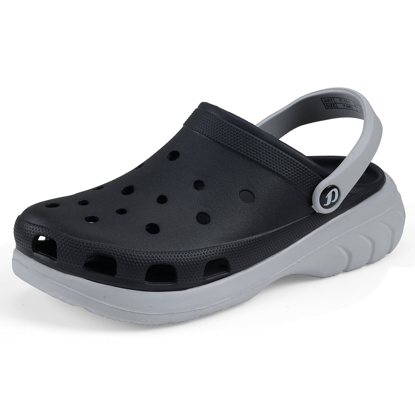 DOCTOR EXTRA SOFT D-551 Men's Double Color Comfy Casual Sports Clogs/Sandals with Adjustable Back Strap for Adult| Comfortable & Lightweight| Stylish & Anti-Skid|Waterproof Daily Use Mules Gents/Boys