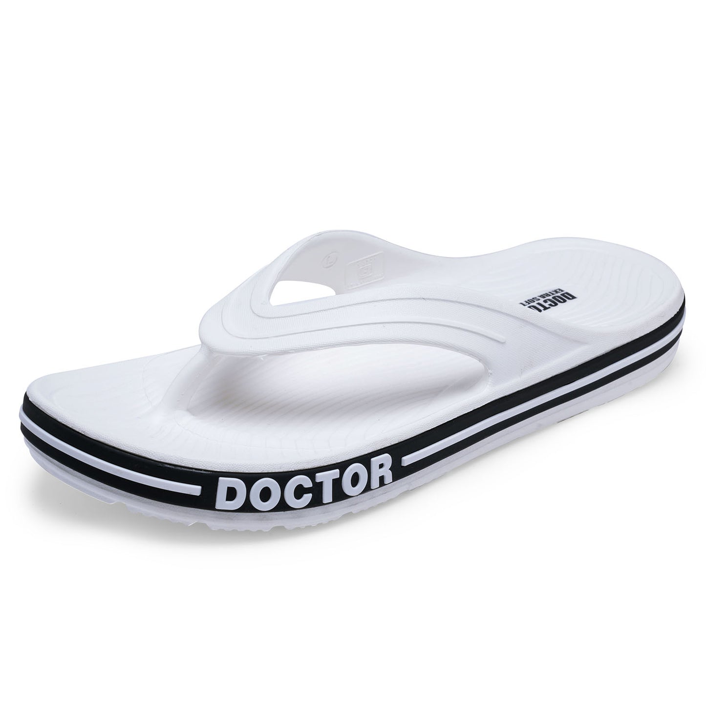 DOCTOR EXTRA SOFT D-553 Men's Classic & Premium Casual Flip Flops with Soft Acupressure for Adult | Comfortable & LightWeight| Stylish & Anti-Skid |Waterproof Everyday Cushion Slippers for Gents/Boys