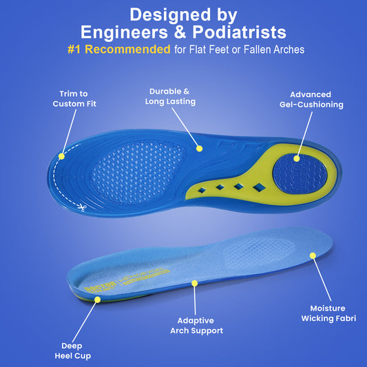 DOCTOR EXTRA SOFT Insole For Shoes For Men and Women, Comfort & Energy Massaging Gel Insoles For  Pain Relief Orthotics D-951/D-952