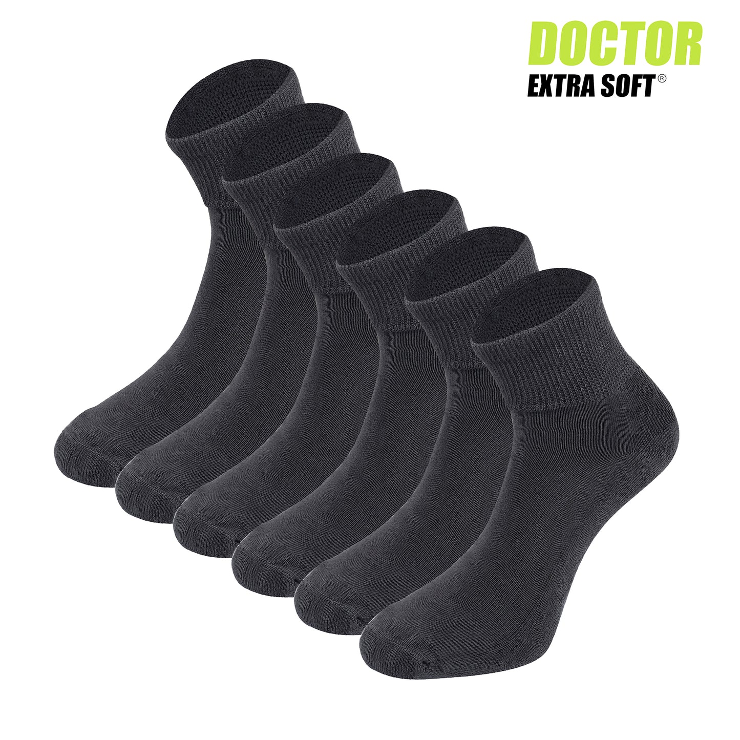 DOCTOR EXTRA SOFT 301 Men's Premium Cushioned Bamboo Ankle Socks| Half Terry, Odour-Free & Breathable| Ideal For Sports, Sneaker, Running, Gym Training, Athletic| Everyday Use Gent's/Boys PACK OF 3 (Free Size)