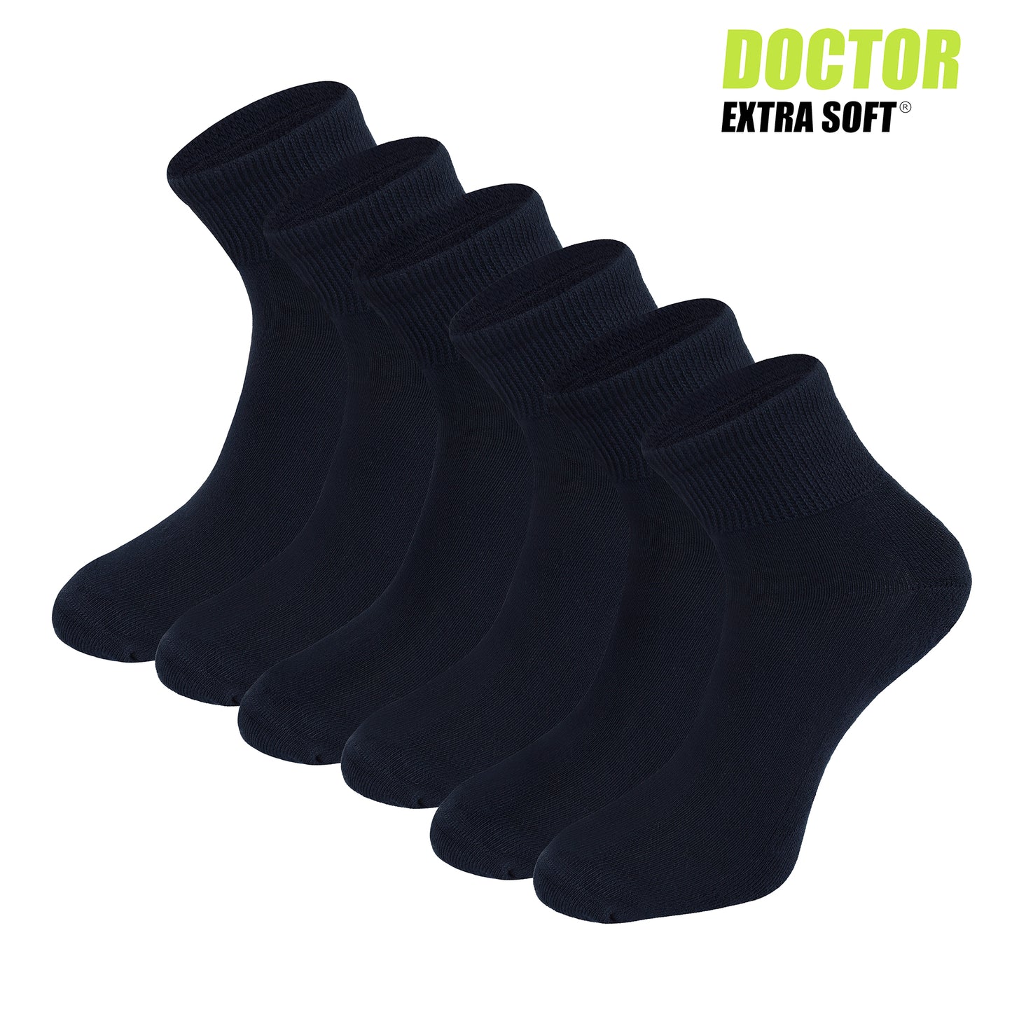 DOCTOR EXTRA SOFT 301 Men's Premium Cushioned Bamboo Ankle Socks| Half Terry, Odour-Free & Breathable| Ideal For Sports, Sneaker, Running, Gym Training, Athletic| Everyday Use Gent's/Boys PACK OF 3 (Free Size)