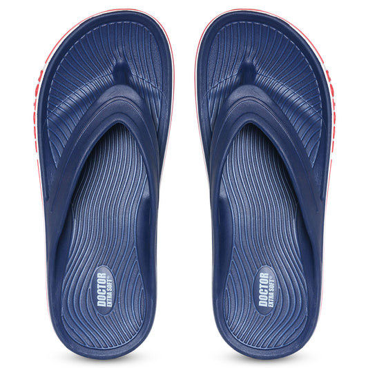 DOCTOR EXTRA SOFT D-553 Men's Classic & Premium Casual Flip Flops with Soft Acupressure for Adult | Comfortable & LightWeight| Stylish & Anti-Skid |Waterproof Everyday Cushion Slippers for Gents/Boys