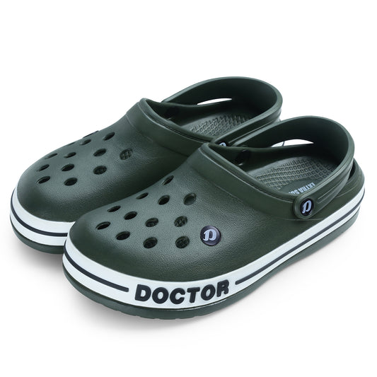 DOCTOR EXTRA SOFT D-502 Men's Ultra Soft Casual Clogs/Sandals with Adjustable Back Strap for Adult | Comfortable & Light Weight | Stylish & Anti-Skid | Waterproof & Everyday Use Mules for Gents/Boys