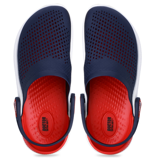 DOCTOR EXTRA SOFT D-513 Men's Classic Casual Sports Clogs/Sandals with Adjustable Back Strap for Adult | Comfortable & Lightweight| Stylish & Anti-Skid| Waterproof & Everyday Use Mules for Gents/Boys