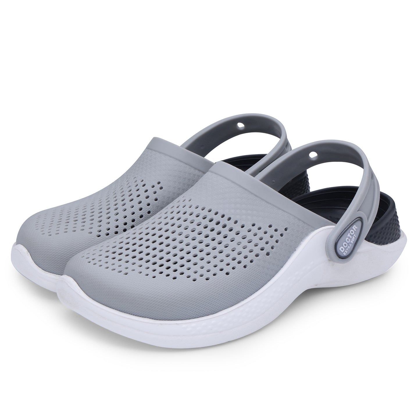 DOCTOR EXTRA SOFT D-513 Men's Classic Casual Sports Clogs/Sandals with Adjustable Back Strap for Adult | Comfortable & Lightweight| Stylish & Anti-Skid| Waterproof & Everyday Use Mules for Gents/Boys