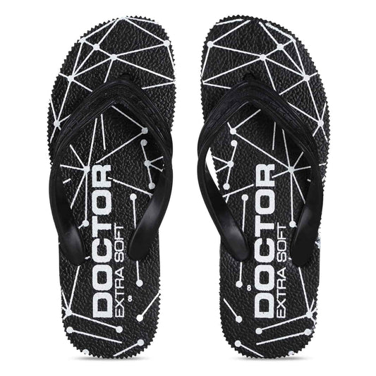 DOCTOR EXTRA SOFT D-01 Men's Hawaii Slipper Orthopaedic and Diabetic Comfort Ortho Care, Bathroom Rubber Flip-Flops & House Slipper for Gent’s & Boy’s