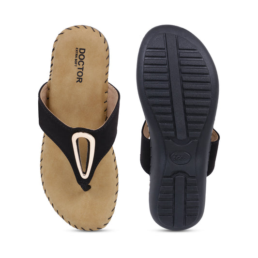 DOCTOR EXTRA SOFT ART-29 Women's Dr.Chappal For Ladies With Open Toe Style, Comfortable For Old Age & Foot Problems