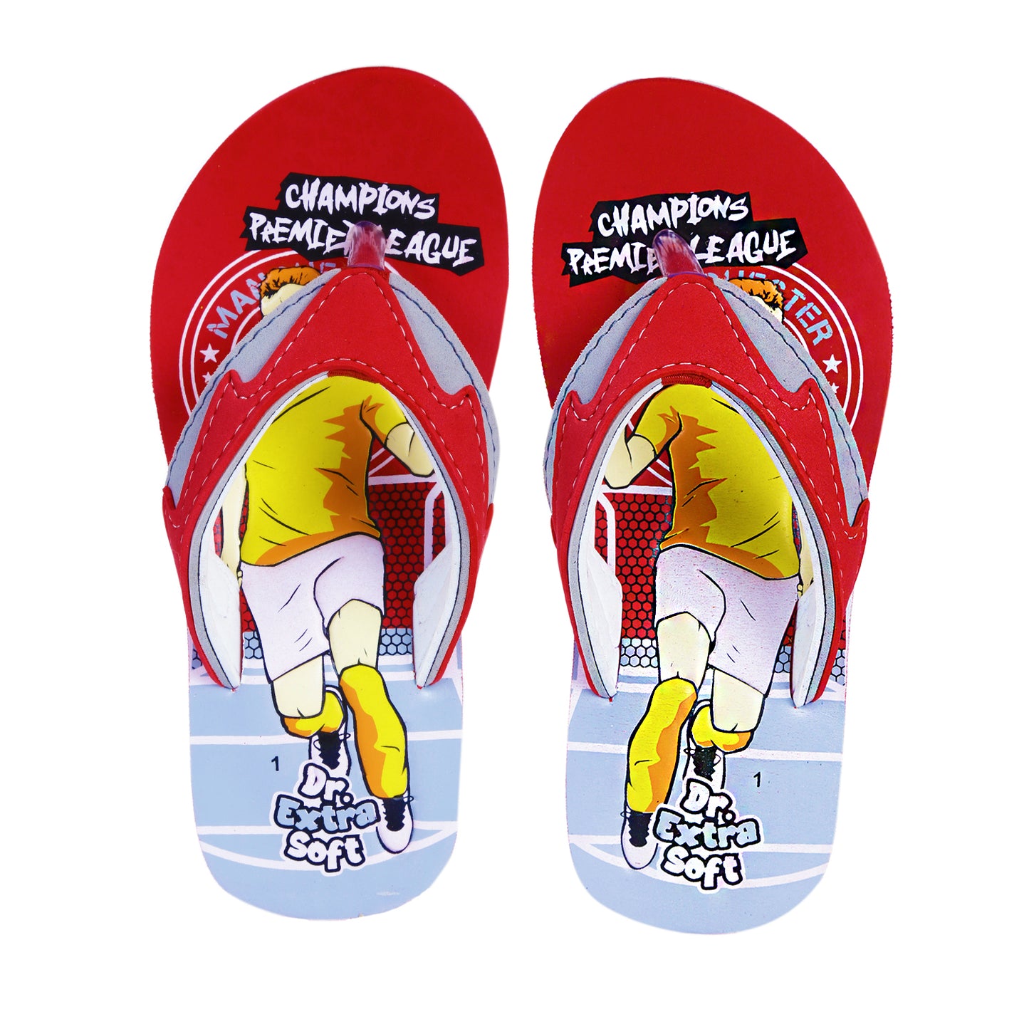 DOCTOR EXTRA SOFT Unisex-Child Kids Flip-Flop (Champions Print) Soft Comfortable Indoor & Outdoor Slippers Stylish Non-Slip Slide Home Casual Cool Cartoon Cute House Chappals For Boys & Girls