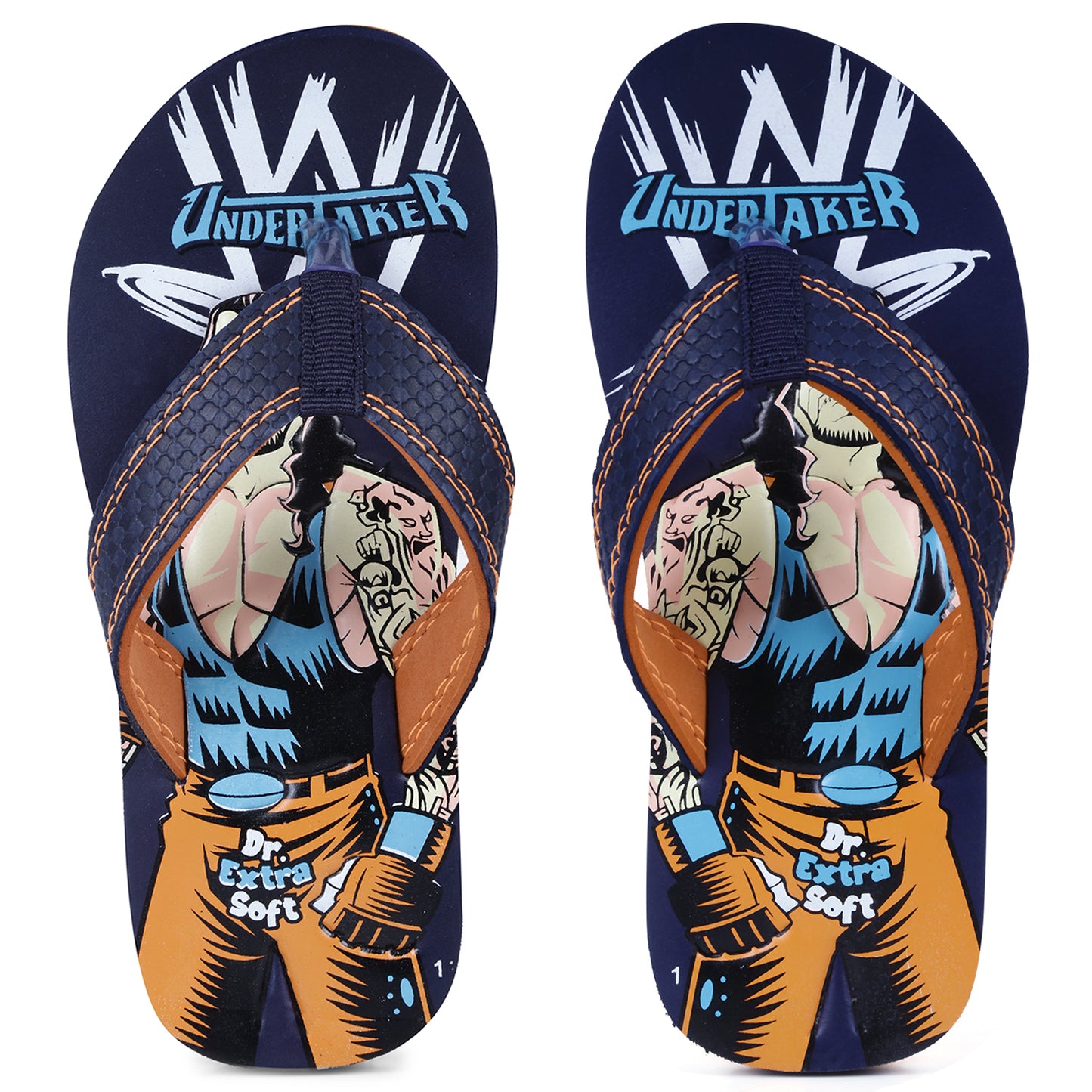 DOCTOR EXTRA SOFT Unisex-Child Kids Flip-Flop (Undertaker Print) Soft Comfortable Indoor & Outdoor Slippers Stylish Non-Slip Slide Home Casual Cool Cartoon Cute House Chappals For Boys & Girls