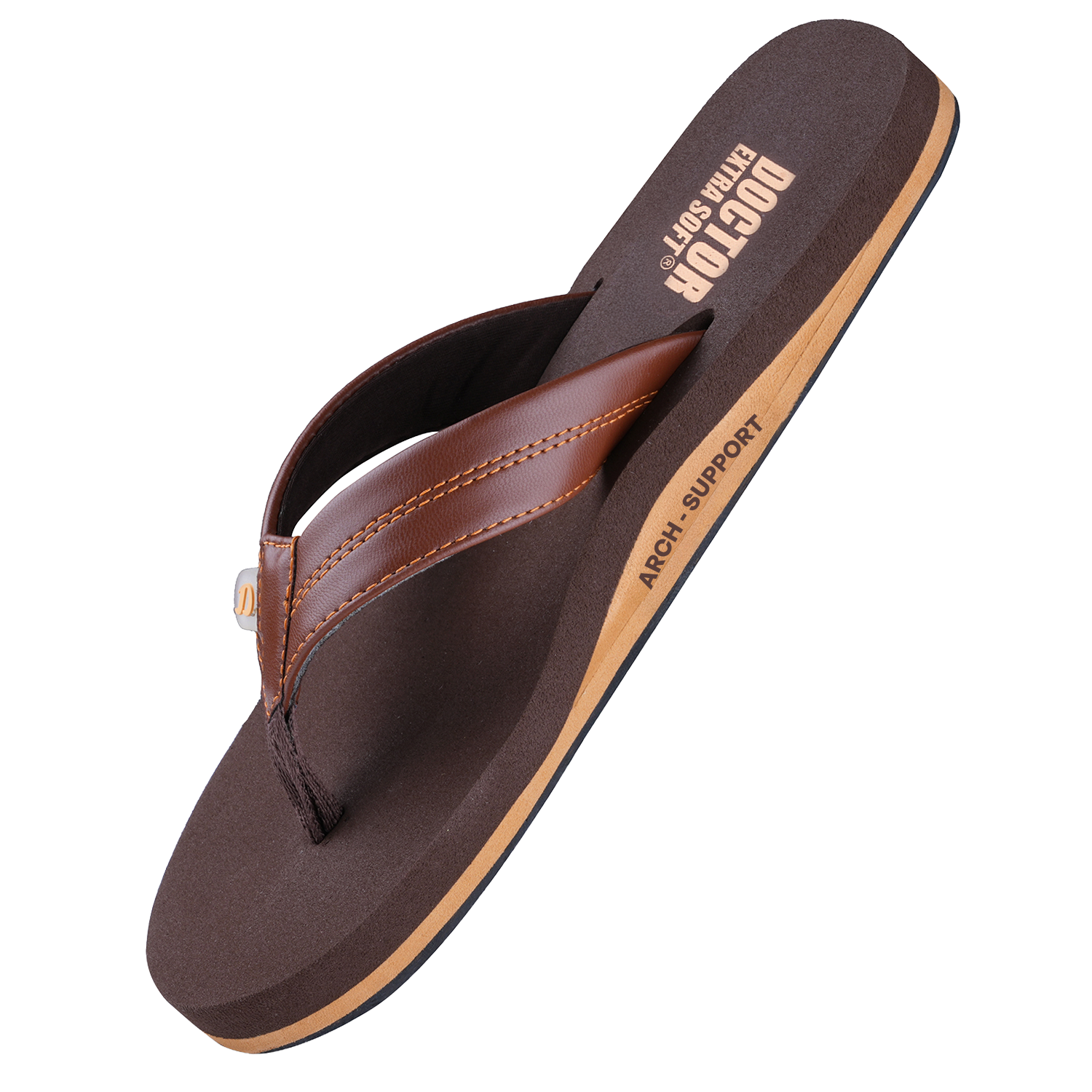 DOCTOR EXTRA SOFT Thong Arch Support Ortho Slippers for Mens| Orthopedic Diabetic & Stylish| Lightweight Comfortable & Casual| Cushion Anti-Skid Bedroom Daily Use House Flip-Flops Gents Boys NEW-D-38
