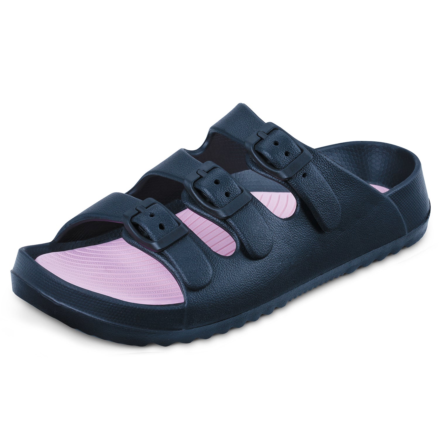 DOCTOR EXTRA SOFT Women’s EVA Slide Slip-On with Adjustable Triple Buckle Straps| Lightweight & Comfortable| Waterproof Summer Beach Pool Sandals for Indoor/Outdoor Casual Daily Walking Slippers D-548