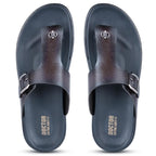 DOCTOR EXTRA SOFT Men's Classic Casual Original Leather Thong Black/Brown Sandals/Chappals with Memory Foam Cushion| Stylish & Non-Slip|Comfortable & Lightweight |Flip flops Slippers Gents & Boys F-12