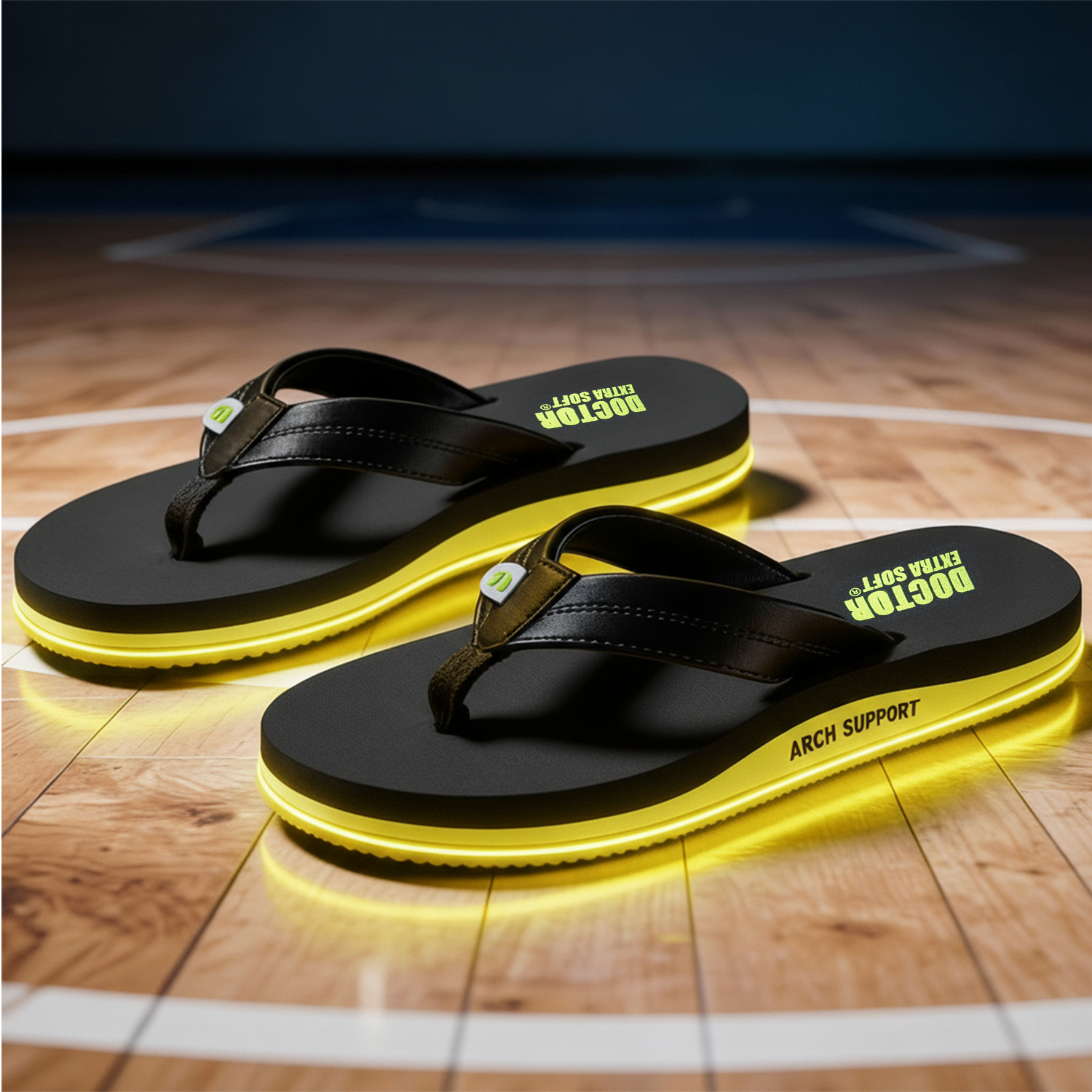 DOCTOR EXTRA SOFT Thong Arch Support Ortho Slippers for Mens| Orthopedic Diabetic & Stylish| Lightweight Comfortable & Casual| Cushion Anti-Skid Bedroom Daily Use House Flip-Flops Gents Boys NEW-D-38
