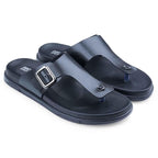 DOCTOR EXTRA SOFT Men's Classic Casual Original Leather Thong Black/Brown Sandals/Chappals with Memory Foam Cushion| Stylish & Non-Slip|Comfortable & Lightweight |Flip flops Slippers Gents & Boys F-12