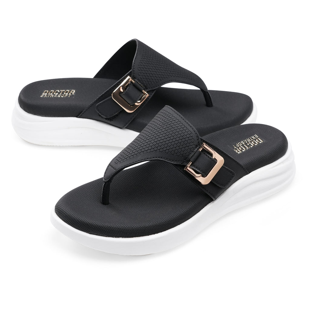 DOCTOR EXTRA SOFT Women's Slippers | Memory Foam, Orthopedic, Lightweight | D-620