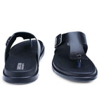 DOCTOR EXTRA SOFT Men's Classic Casual Original Leather Thong Black/Brown Sandals/Chappals with Memory Foam Cushion| Stylish & Non-Slip|Comfortable & Lightweight |Flip flops Slippers Gents & Boys F-12