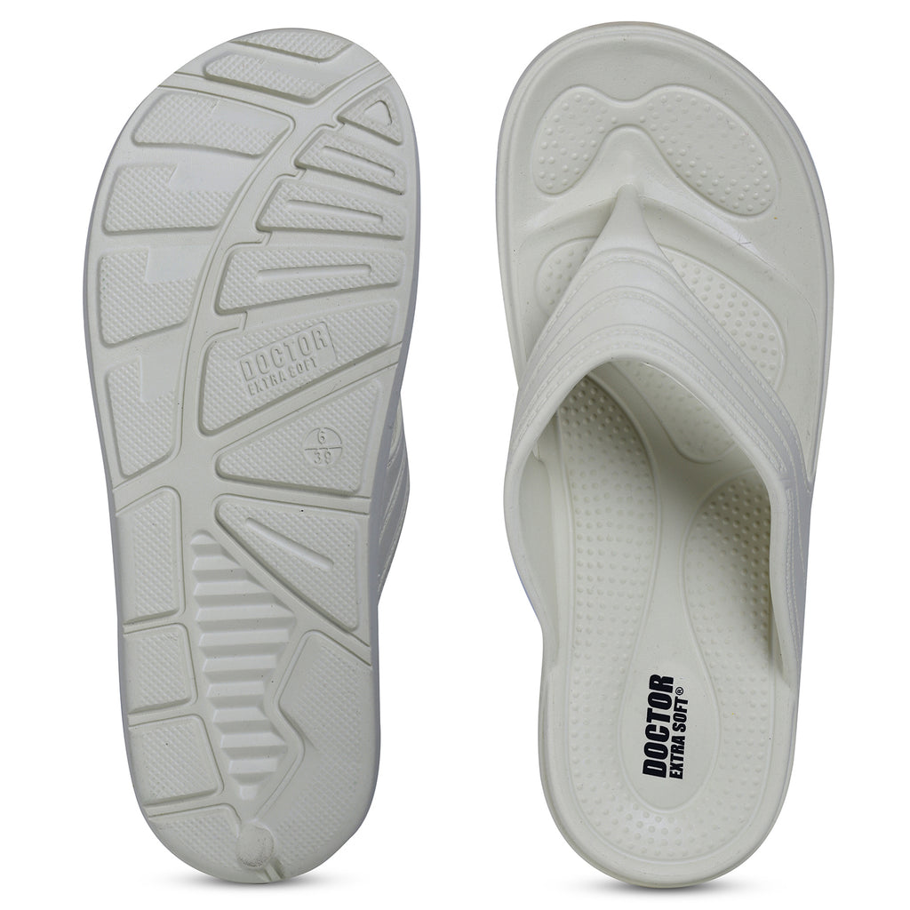 DOCTOR EXTRA SOFT Women's Classic Ultra Soft Flip Flops/Slippers with Cushion FootBed for Adult | Comfortable & Light Weight|Stylish & Anti-Skid| Waterproof & Everyday Slip-on for Ladies & Girls D-515
