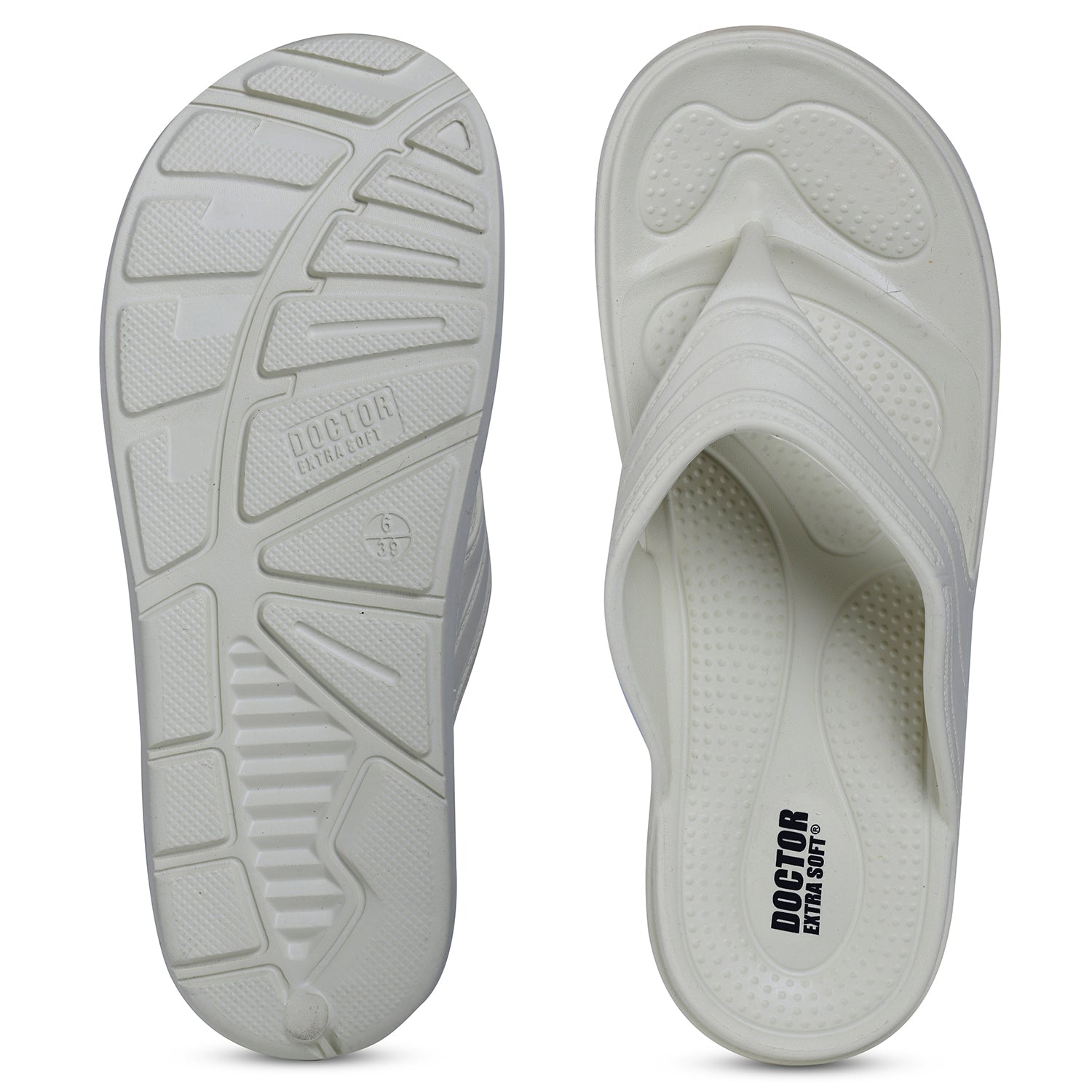 DOCTOR EXTRA SOFT Women's Classic Ultra Soft Flip Flops/Slippers with Cushion FootBed for Adult | Comfortable & Light Weight|Stylish & Anti-Skid| Waterproof & Everyday Slip-on for Ladies & Girls D-515