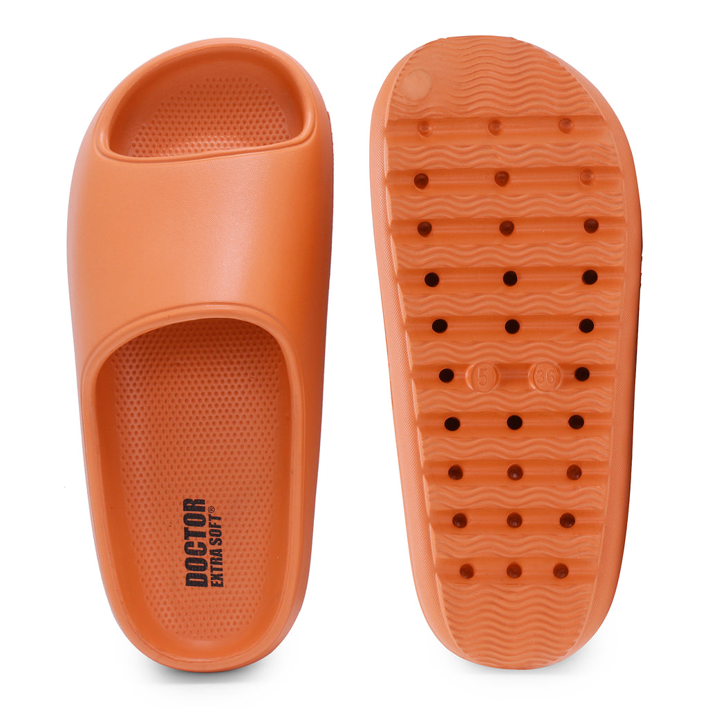 DOCTOR EXTRA SOFT D-508 Women's Classic Ultra Soft Sliders/Slippers with Cushion FootBed for Adult | Comfortable & Light Weight| Stylish & Anti-Skid| Waterproof & Everyday Flip Flops for Ladies/Girls