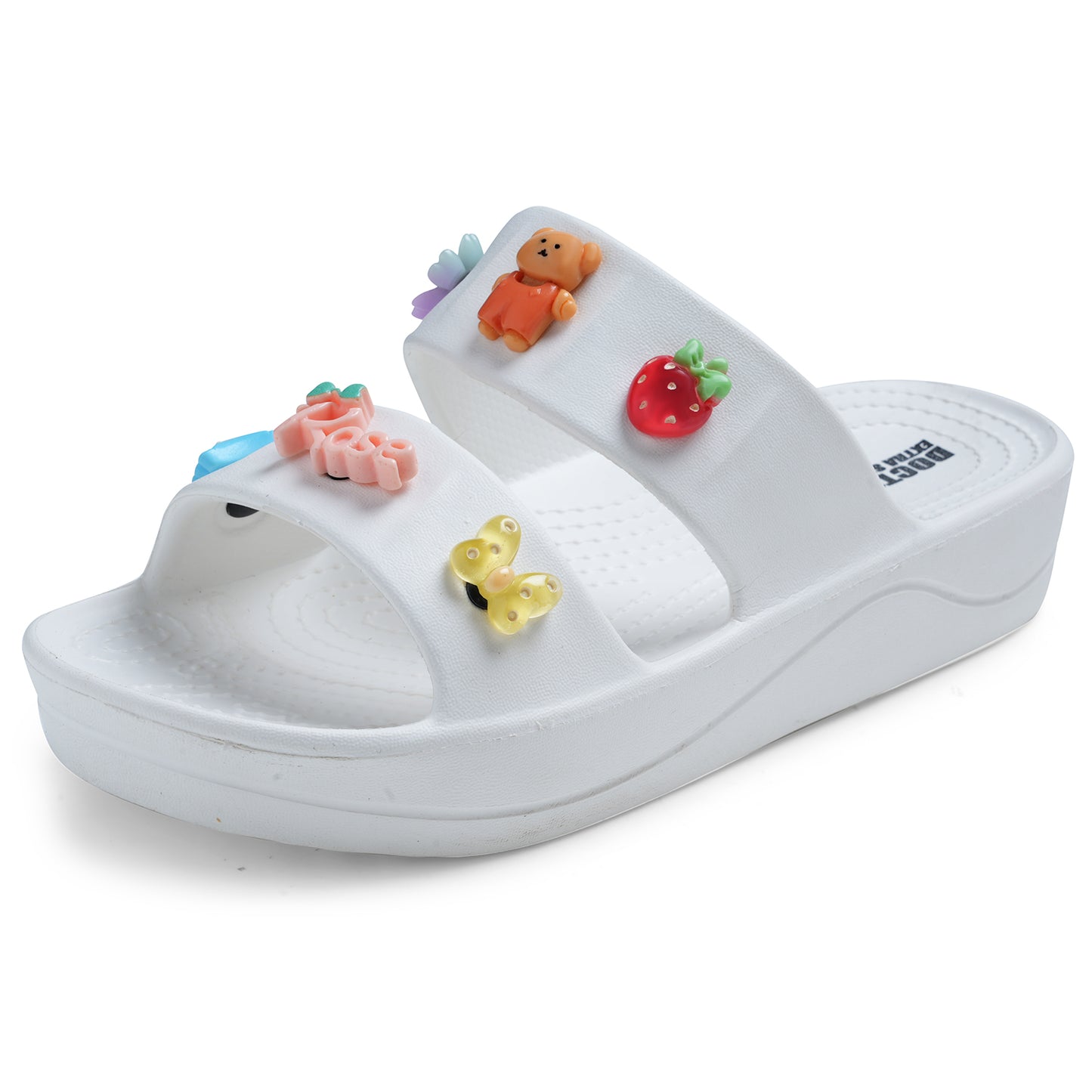 DOCTOR EXTRA SOFT D-540 Women's Classic Charms Cushion Sandals/Clogs| Comfortable & LightWeight | Stylish & Anti-Skid | Waterproof Casual Daily Mules Girls/Ladies