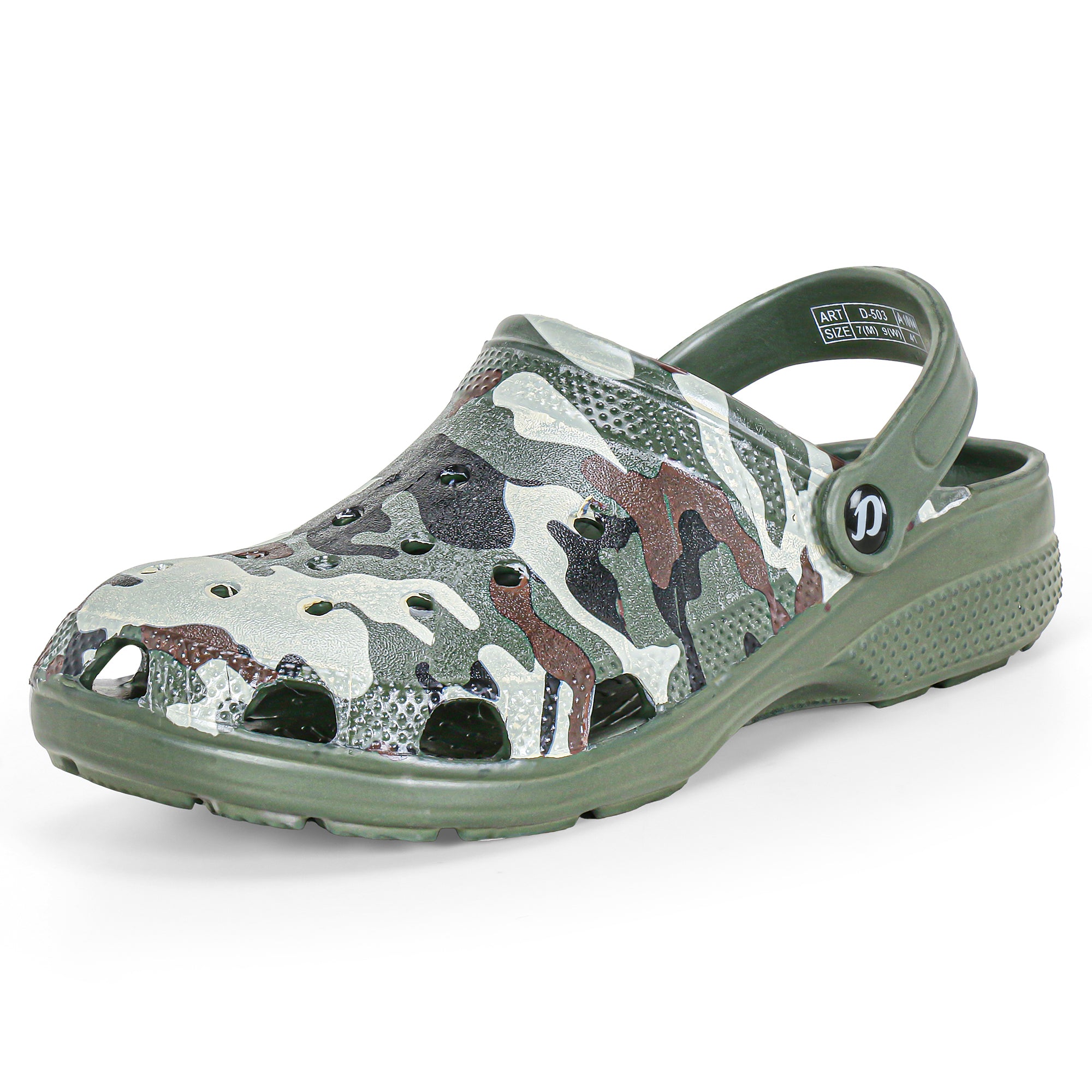 DOCTOR EXTRA SOFT D-503 Men's Classic Graphic Casual Clogs/Sandals with Adjustable Back Strap for Adult | Comfortable & Light Weight | Stylish & Anti-Skid | Waterproof & Everyday Use Mules Gents/Boys