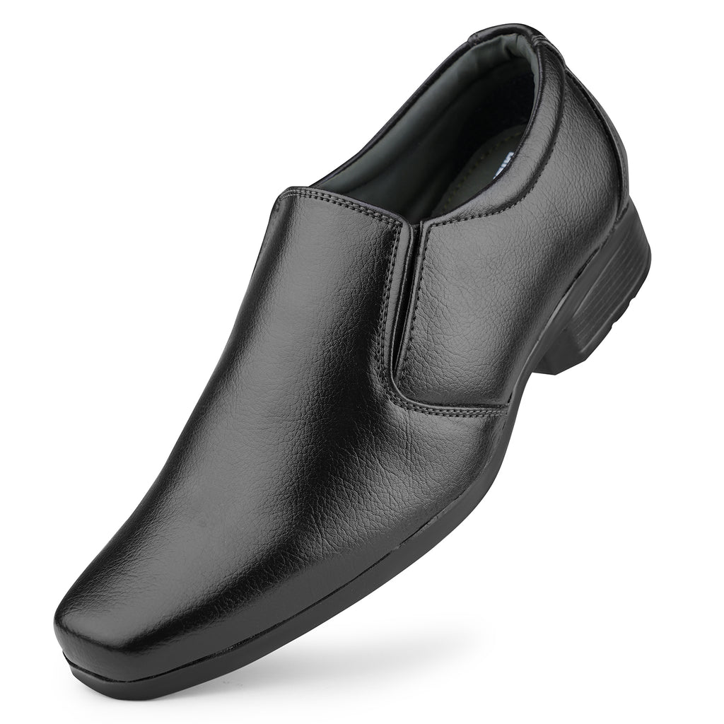 DOCTOR EXTRA SOFT Men’s Black Formal Shoes– Classic Office Business Dress Shoes, Slip On Style, Lightweight Cushioned Sole, Non-Slip Professional Work, Wedding,Party & Casual Footwear D-852