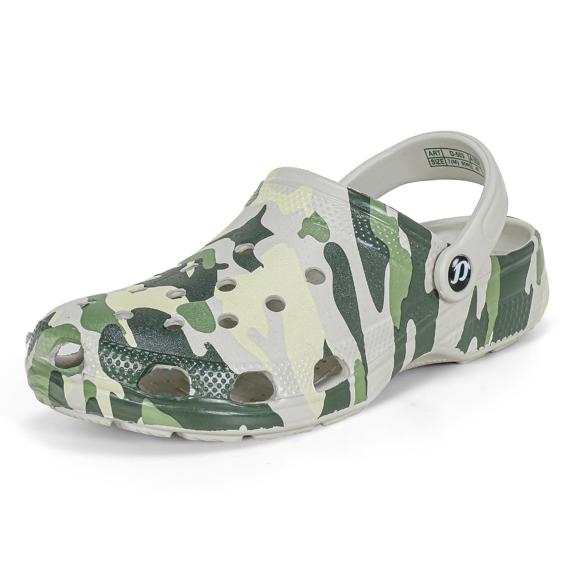 DOCTOR EXTRA SOFT D-503 Men's Classic Graphic Casual Clogs/Sandals with Adjustable Back Strap for Adult | Comfortable & Light Weight | Stylish & Anti-Skid | Waterproof & Everyday Use Mules Gents/Boys