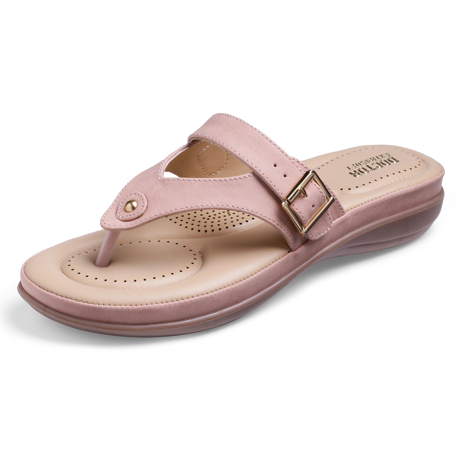 OCTOR EXTRA SOFT Women's Flat Comfortable Memory Foam Slippers/Flip-Flops Fashion Stylish Casual Diabetic Orthopedic Lightweight Synthetic Slip-on Sandals with Adjustable Strap for Girls/LadiesD-623