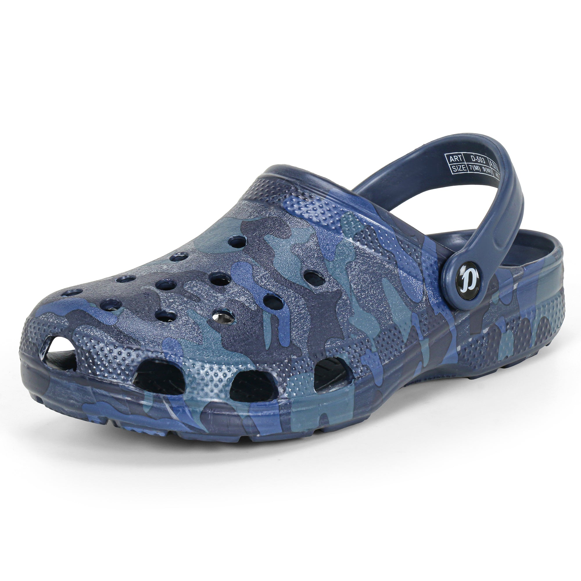 DOCTOR EXTRA SOFT D-503 Men's Classic Graphic Casual Clogs/Sandals with Adjustable Back Strap for Adult | Comfortable & Light Weight | Stylish & Anti-Skid | Waterproof & Everyday Use Mules Gents/Boys