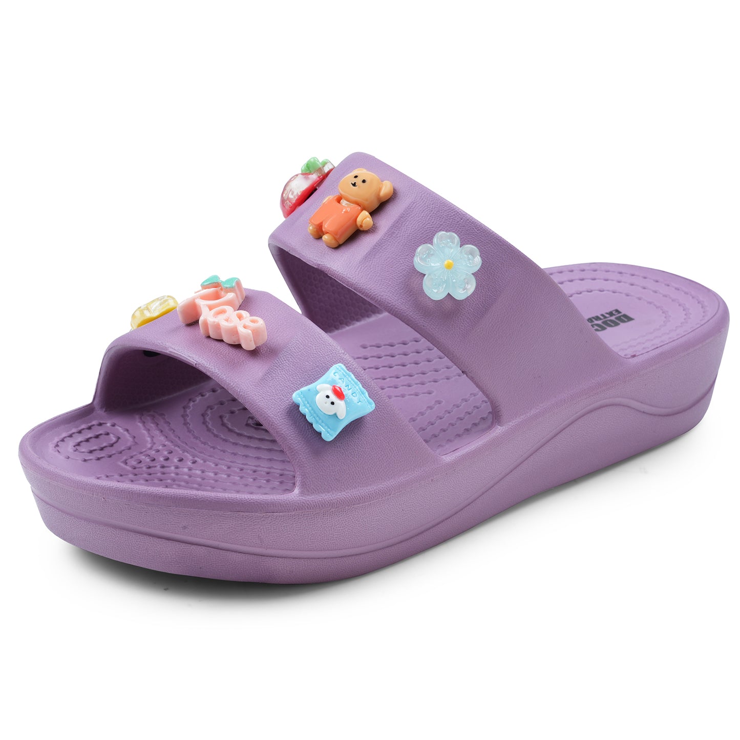 DOCTOR EXTRA SOFT D-540 Women's Classic Charms Cushion Sandals/Clogs| Comfortable & LightWeight | Stylish & Anti-Skid | Waterproof Casual Daily Mules Girls/Ladies