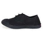 DOCTOR EXTRA SOFT D-3004 Uniform Tennis Canvas School Shoes with Laces Black & White for Boys & Girls | Memory Foam Cushion & Anti-Bacterial Technology| Lightweight | Comfortable| Durable & Anti-Skid