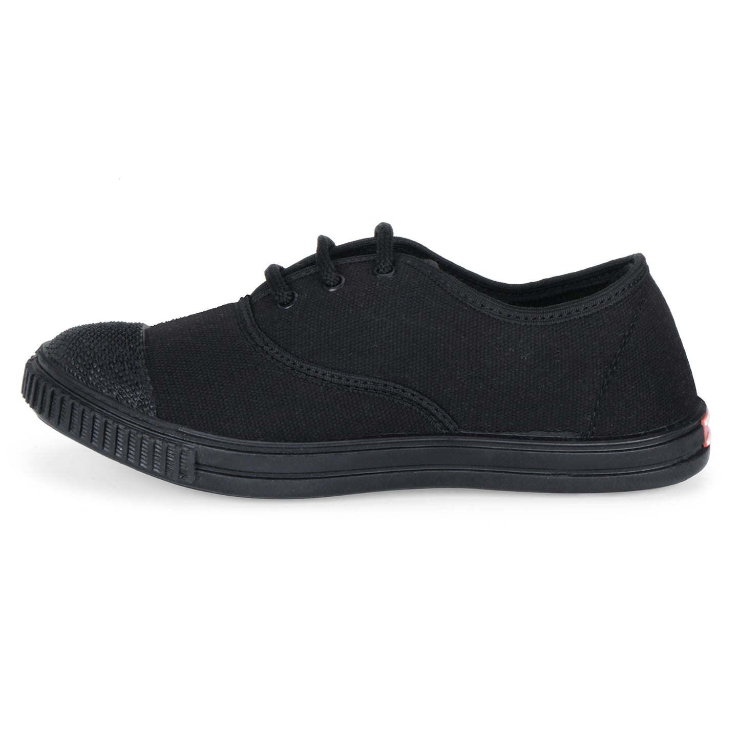 DOCTOR EXTRA SOFT D-3004 Uniform Tennis Canvas School Shoes with Laces Black & White for Boys & Girls | Memory Foam Cushion & Anti-Bacterial Technology| Lightweight | Comfortable| Durable & Anti-Skid