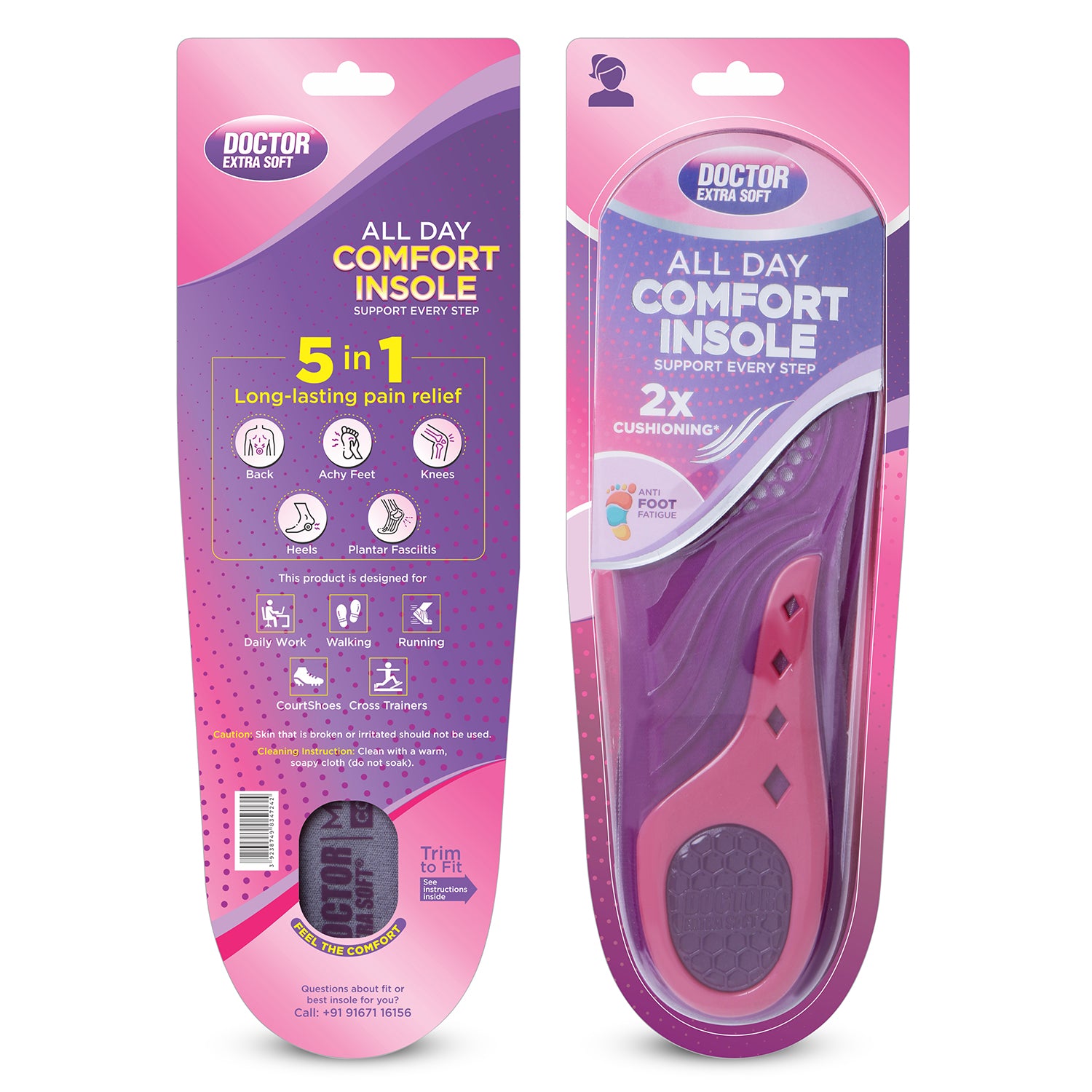 DOCTOR EXTRA SOFT Insole For Shoes For Men and Women, Comfort & Energy Massaging Gel Insoles For  Pain Relief Orthotics D-951/D-952