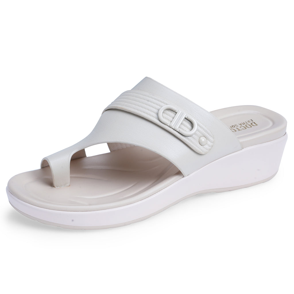 DOCTOR EXTRA SOFT Women's Flip Flops | Anti-Skid, Waterproof, Lightweight | D-655