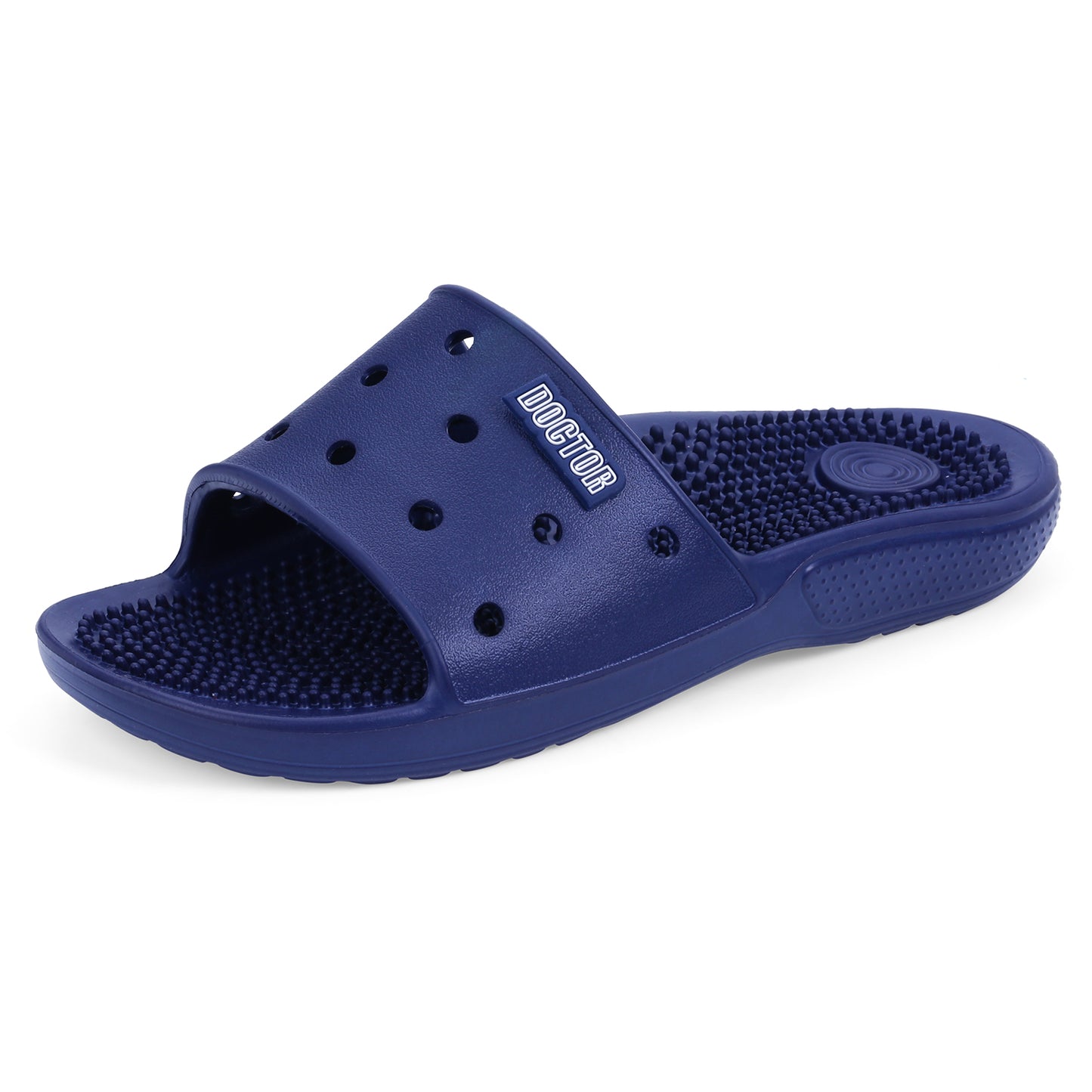 DOCTOR EXTRA SOFT D-545 Men's Orthopedic Acupressure Sliders/Slippers with Cushion FootBed for Adult| Comfortable & Light Weight | Stylish & Anti-Skid| Waterproof | Everyday Flip Flops for Gents/Boys