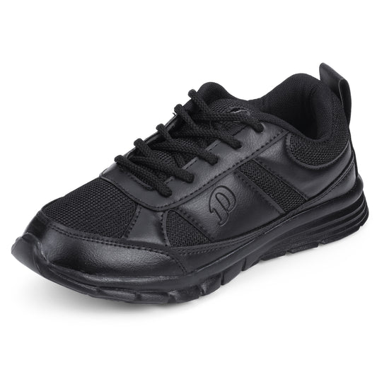 DOCTOR EXTRA SOFT D-3006 Lightweight EVA Gola Unisex-Child/Kids/Adults Black & White School Uniform Shoe with Memory Foam Cushion & Laces| Sports,Formal,Casual,Running|Comfortable,Durable & Anti-Skid Boys/Girls