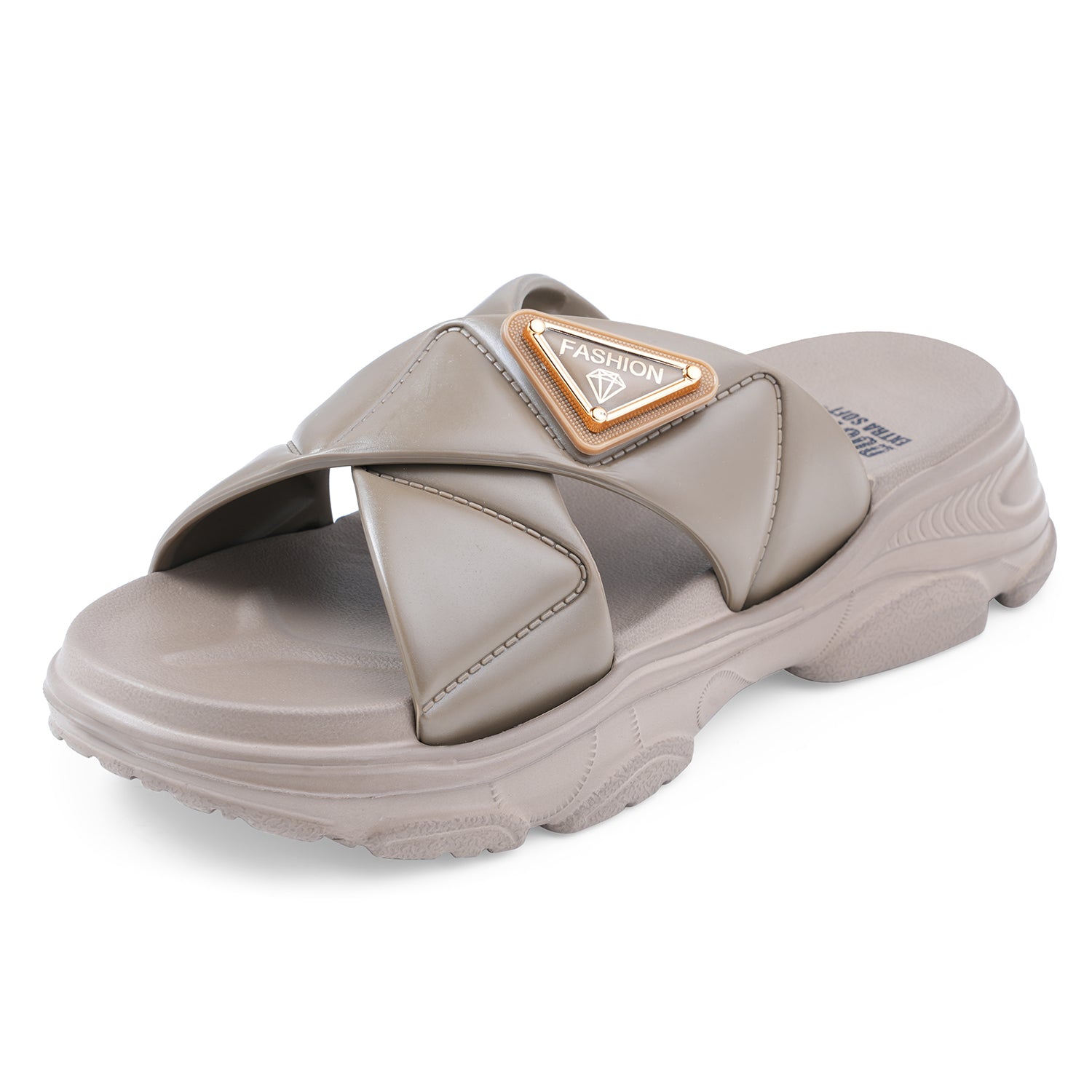 DOCTOR EXTRA SOFT Women's Fashionable Buckle Sliders/Slippers with Cushion FootBed for Adult | Comfortable & Light Weight| Stylish & Anti-Skid| Waterproof & Everyday Flip Flops for Ladies Girls D-521
