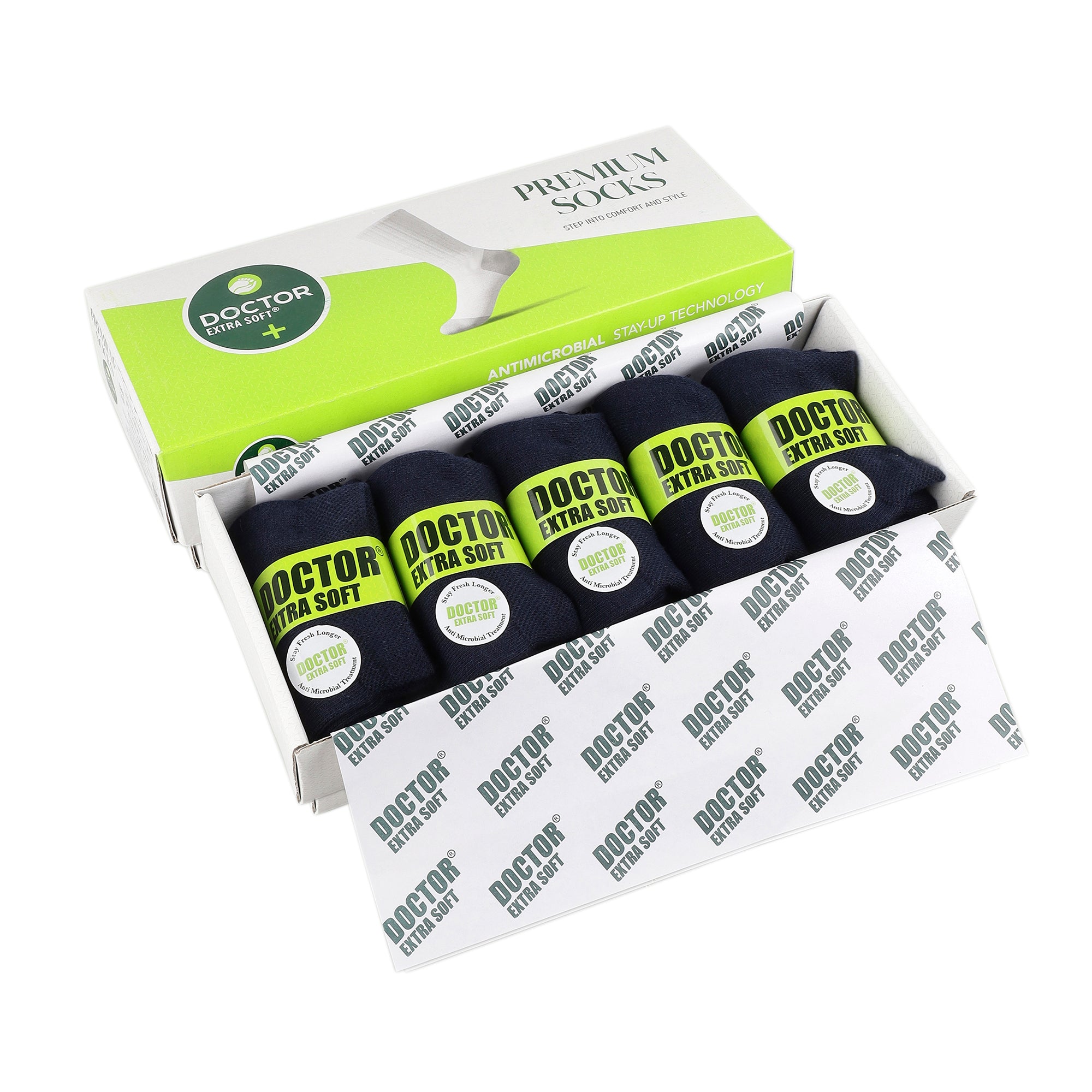 DOCTOR EXTRA SOFT D-302 Men's Premium Cushioned Cotton Ankle Socks| Half Terry,Odour-Free & Breathable| Ideal For Sports,Sneaker,Running,GymTraining,Athletic| Everyday Use Gent's/Boys PACK OF 5 (Free Size)