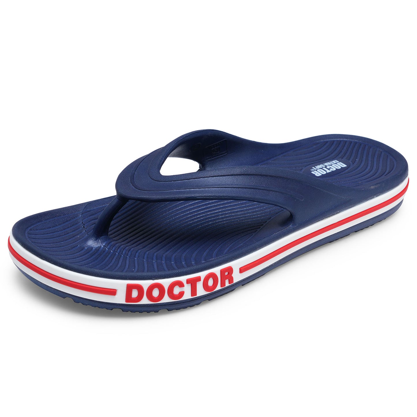 DOCTOR EXTRA SOFT D-553 Men's Classic & Premium Casual Flip Flops with Soft Acupressure for Adult | Comfortable & LightWeight| Stylish & Anti-Skid |Waterproof Everyday Cushion Slippers for Gents/Boys
