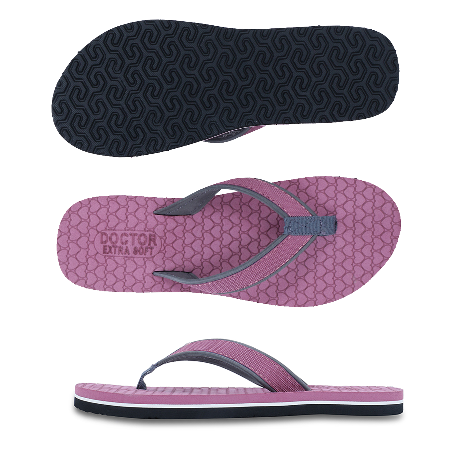 DOCTOR EXTRA SOFT D-03 Women's Slider Slippers — Bounce-Back Foam & Orthopedic