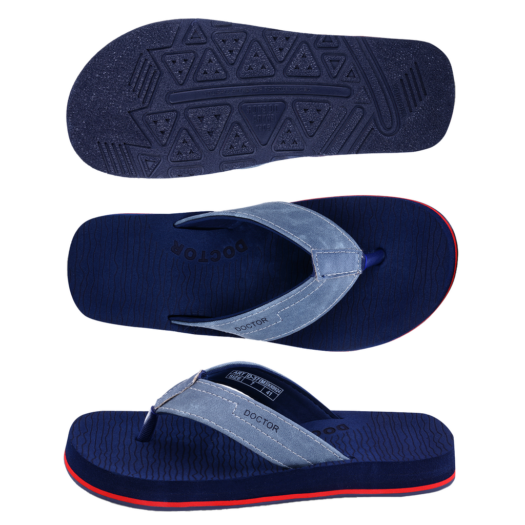 DOCTOR EXTRA SOFT D-37 Men's Flip Flops — Cushion Footbed & Orthopedic