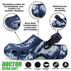 DOCTOR EXTRA SOFT D-550 Men's Classic Camo Casual Sports Clogs/Sandals with Adjustable Back Strap for Adult| Comfortable & Lightweight| Stylish & Anti-Skid| Waterproof & Everyday Use Mules Gents Boys