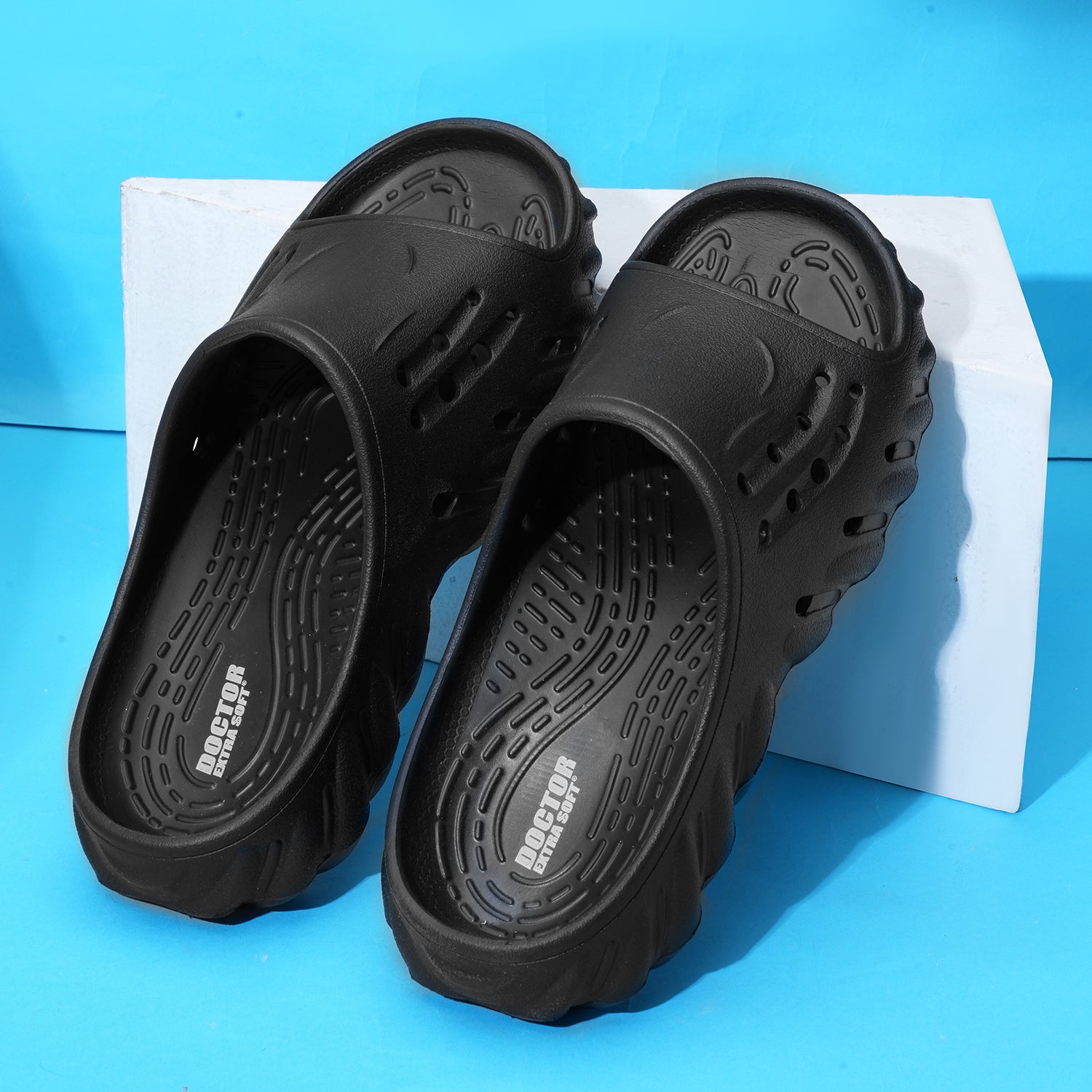 DOCTOR EXTRA SOFT Men's Flip Flops | Acupressure, Anti-Skid, Waterproof | D-500