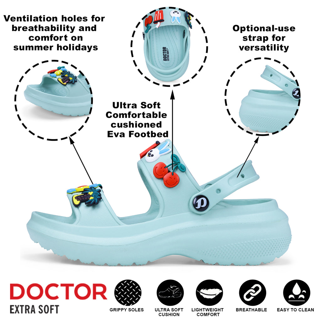 DOCTOR EXTRA SOFT Women's Sandals | Anti-Skid, Waterproof, Lightweight | D-552