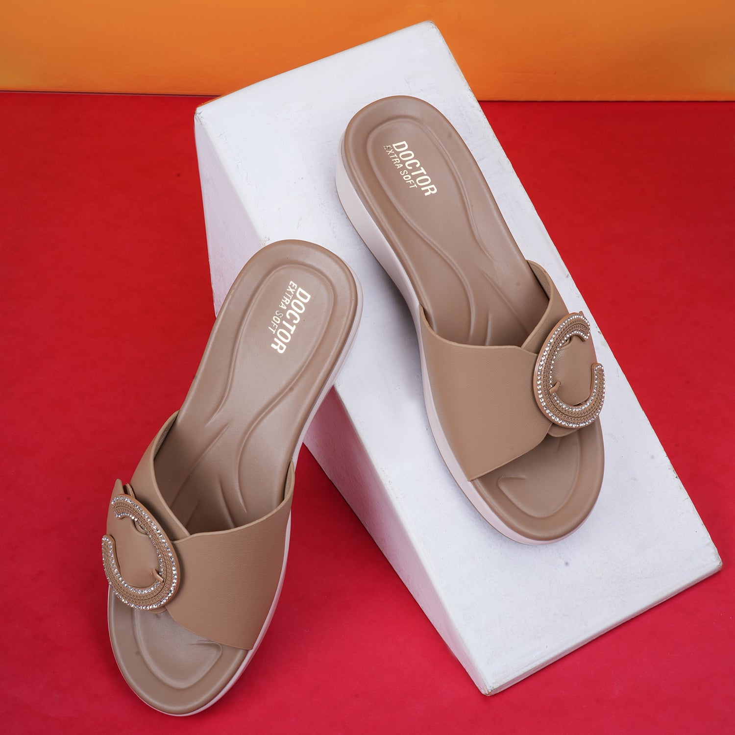 DOCTOR EXTRA SOFT Women's Flip Flops | Anti-Skid, Waterproof, Lightweight | D-657