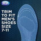 DOCTOR EXTRA SOFT Pain Relief Trimmable Gel Insoles Pack of 2 Pair for Men's Size 7-11| Comfortable & Breathable| Lightweight & Durable| Ideal For Loose Shoes or Replacing Existing Insoles/Inserts