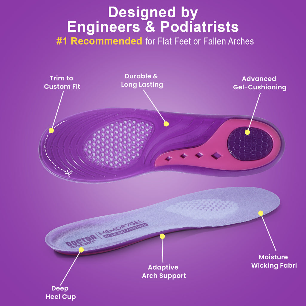 DOCTOR EXTRA SOFT Insole For Shoes For Men and Women, Comfort & Energy Massaging Gel Insoles For  Pain Relief Orthotics D-951/D-952