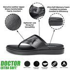 DOCTOR EXTRA SOFT Men's Flip Flops | Memory Foam, Lightweight, Cushioned | F-2